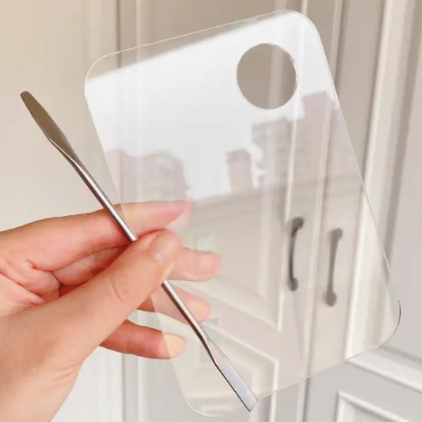 Clear Make-up Mixing Palette with Spatula Set