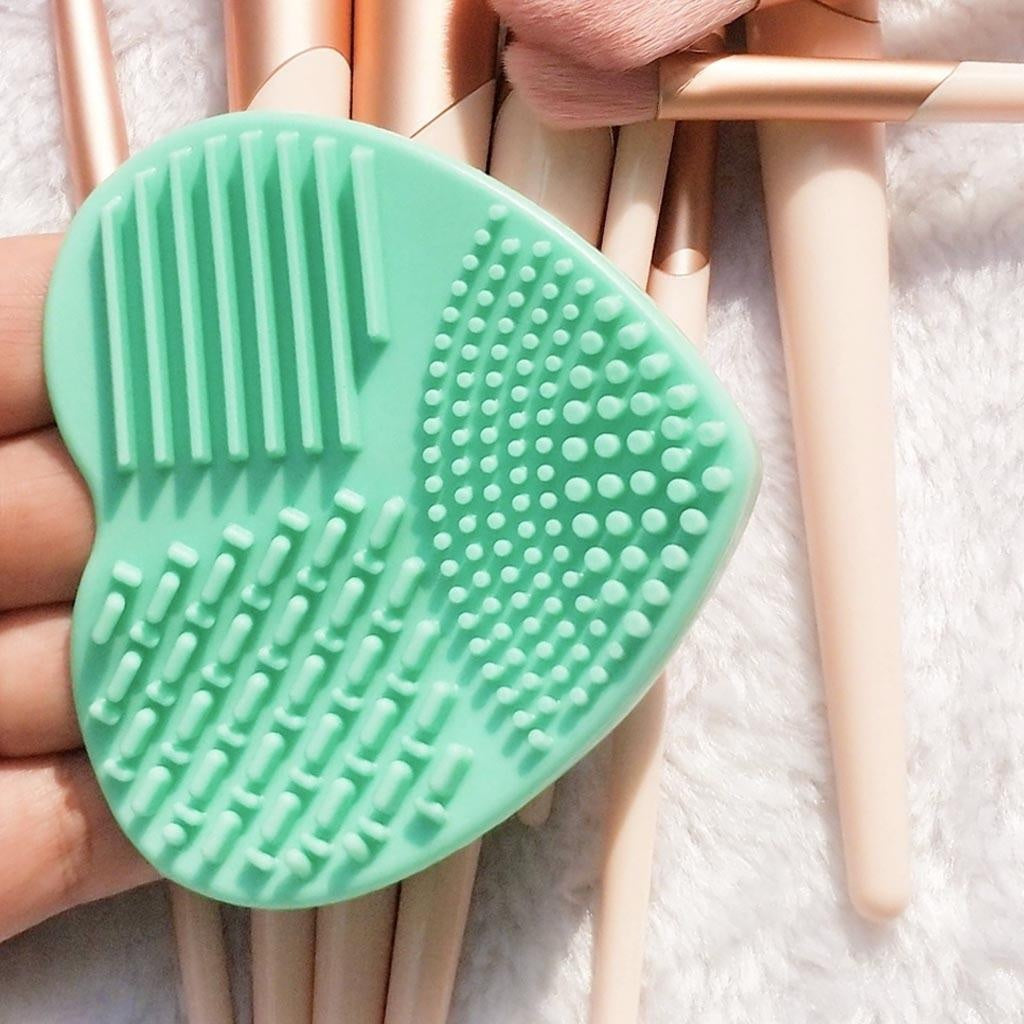 Green Silicone Make Up Brush Cleansing Pad