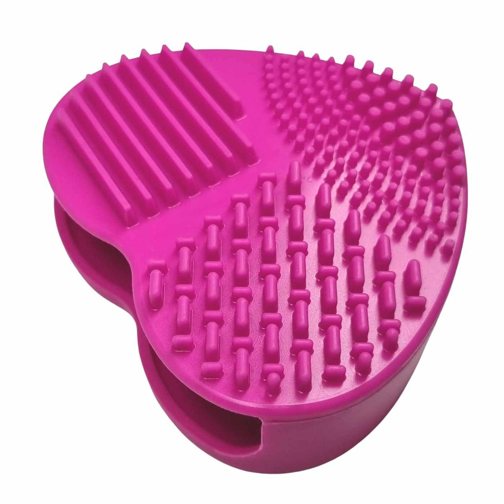 MAKE UP BRUSH CLEANSING PAD | HOT PINK SILICONE | Luvyah Cosmetics
